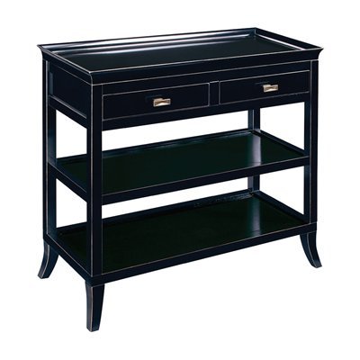 Tamara Hall Table w/ FREE Removable Serving Tray, Black